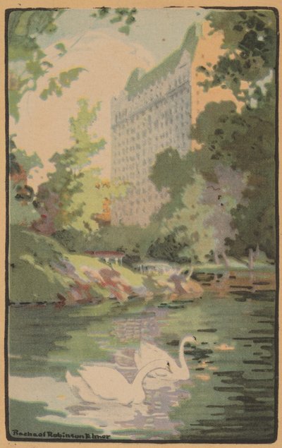 セントラルパークからのホテルプラザ、1914年。 作： Rachael Robinson Elmer
