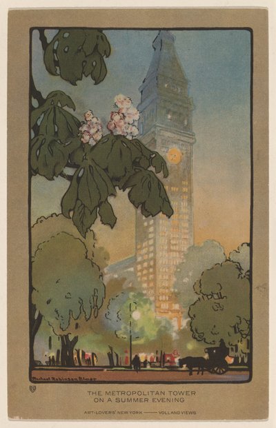 夏の夜のメトロポリタン タワー 作： Rachael Robinson Elmer