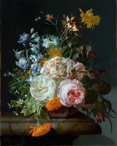 テラコッタの花瓶の花 作： Rachel Ruysch