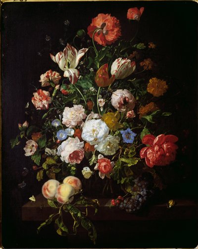 静物（油彩・キャンバス 作： Rachel Ruysch