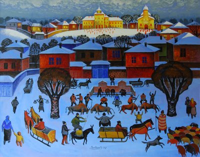 早朝、2006年（キャンバスに油彩） 作： Radi Nedelchev