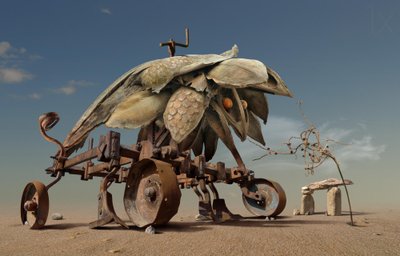 シュールな砂漠の機械 作： Radoslav Penchev