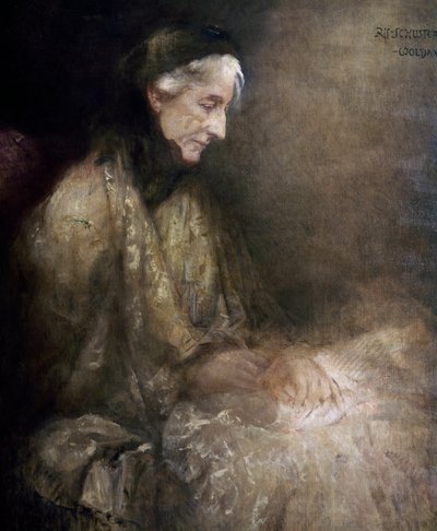 コジマ ワーグナーの肖像 (1838 - 1930)、フランツ リストの娘、リヒャルト ワーグナーの妻 (キャンバスに油彩) 作： Raffael Woldan Schuster