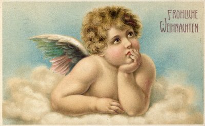 ラファエルの天使のドイツのクリスマスカード 作： Raffaello Sanzio Raphael