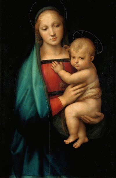 大公のマドンナc。 1505。 作： Raffaello Sanzio Raphael