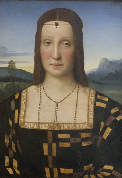 Elisabetta Gonzaga 1471-1526の肖像 作： Raffaello Sanzio Raphael