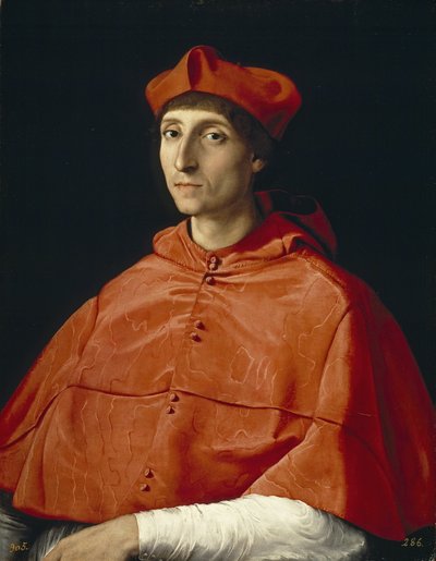 枢機卿の肖像、c。 1510 作： Raffaello Sanzio Raphael
