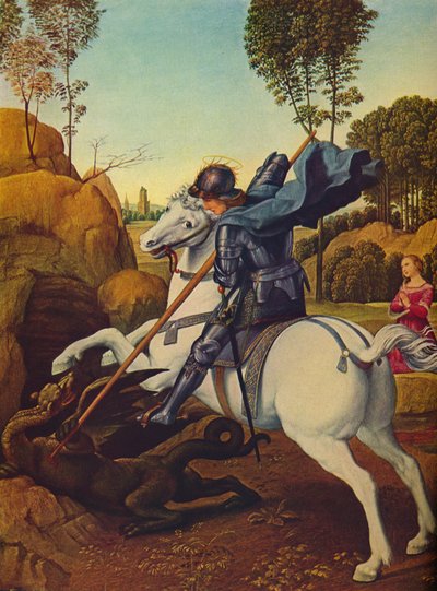聖ジョージとドラゴン、c1505 作： Raffaello Sanzio Raphael