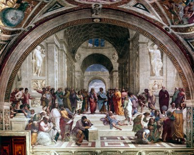 アテネの学校、c1510 作： Raffaello Sanzio Raphael
