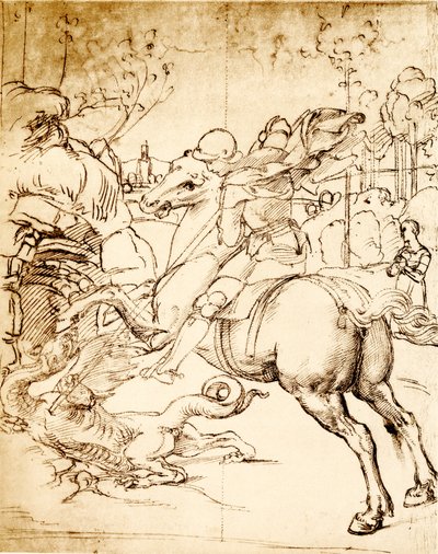 ドラゴンを殺すセントジョージ 作： Raffaello Sanzio Raphael