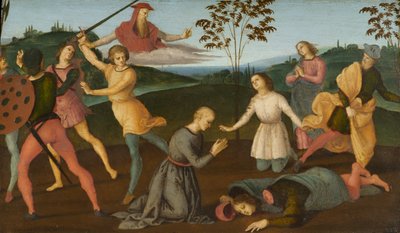 聖ジェロームシルバヌスを救い、異端のサビニアヌスを罰する、1502-1503年 作： Raffaello Sanzio Raphael