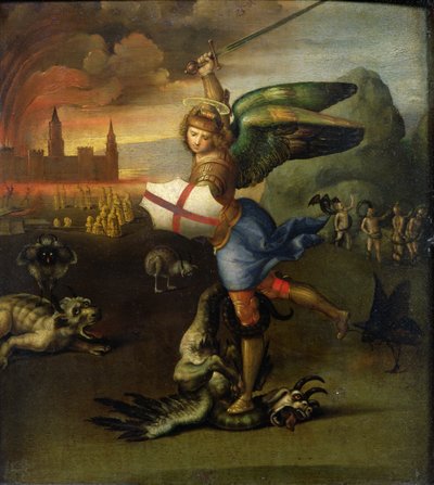 聖ミカエル、1503-05年（15971も参照） 作： Raffaello Sanzio Raphael