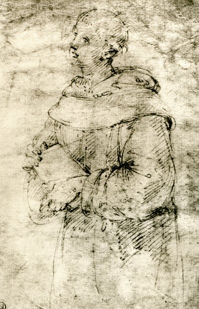 修道士の研究、1913年。 作： Raffaello Sanzio Raphael