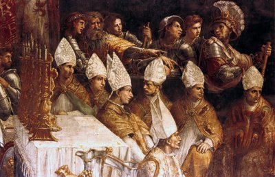 シャルルマーニュの冠の詳細、c1514 作： Raffaello Sanzio Raphael