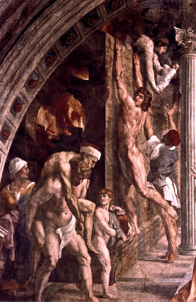 ボルゴディテールの炎、1514 作： Raffaello Sanzio Raphael