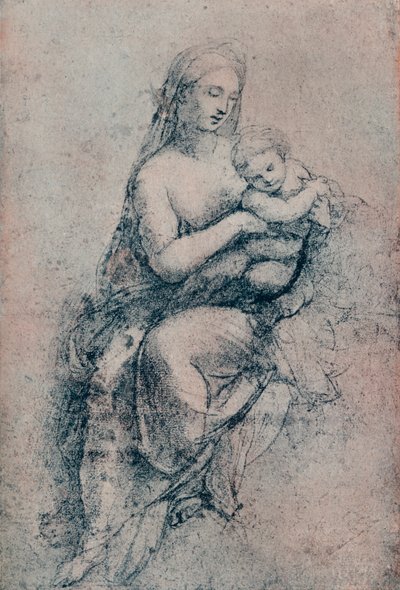聖母子、マドンナディフォリーニョの研究、c1511。 1903 作： Raffaello Sanzio Raphael