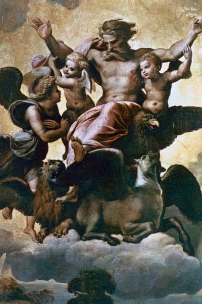 エゼキエルのビジョン、c1518 作： Raffaello Sanzio Raphael
