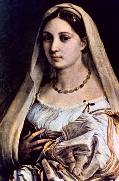 ベールを持つ女性La Donna Velata、151213 作： Raffaello Sanzio Raphael