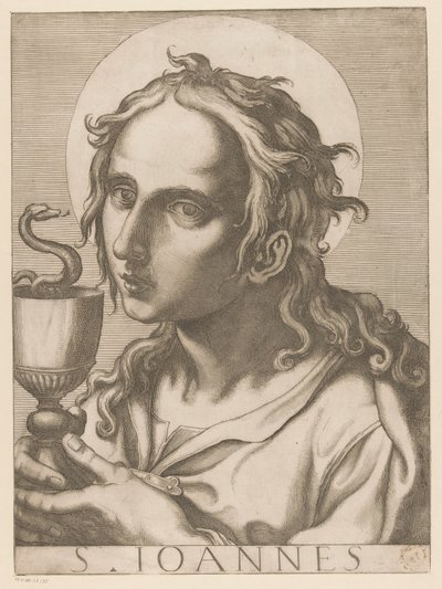 伝道者ヨハネ 聖ヨハネ (オブジェクトのタイトル) Christ, Mary en de twaalf apostelen (シリーズタイトル) 聖使徒大学（シリーズタイトル） 作： Raffaello Schiaminossi