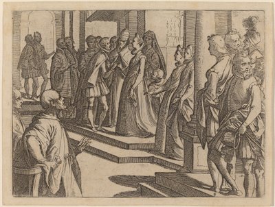 オーストリアのマーガレットとスペイン王フェリペ3世の婚約 作： Raffaello Schiaminossi