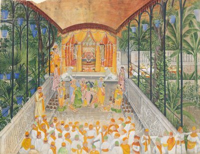 クリシュナ ジャナマシュタミ生誕祭、カリフォルニア州。 1880～1900年。 作： Ragunath