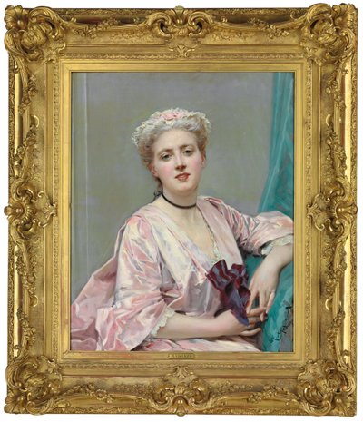 ピンクの美しさ、 作： Raimundo de Madrazo y Garreta