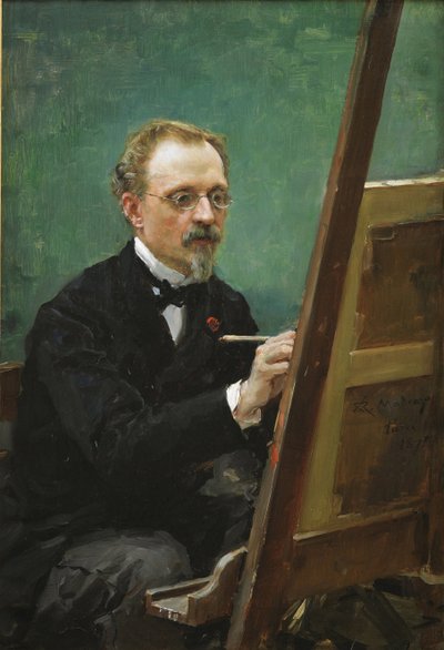 Federico de Madrazo (1815-1894) の肖像 - Peinture of Raimundo de Madrazo y Garreta (1841-1920) 作： Raimundo de Madrazo y Garreta