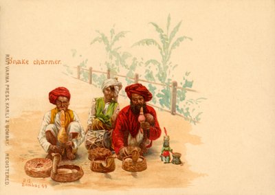 ヘビ使い、1899年。 作： Raja Ravi Varma