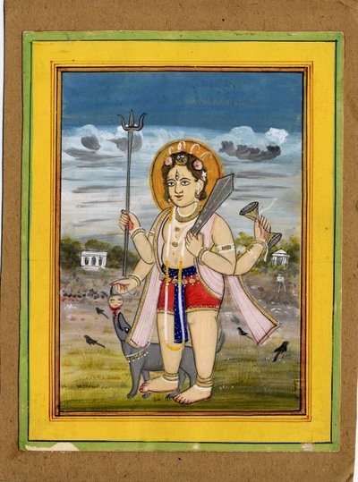 シヴァ神の姿であるバイラヴァの立像。 作： Rajasthan School