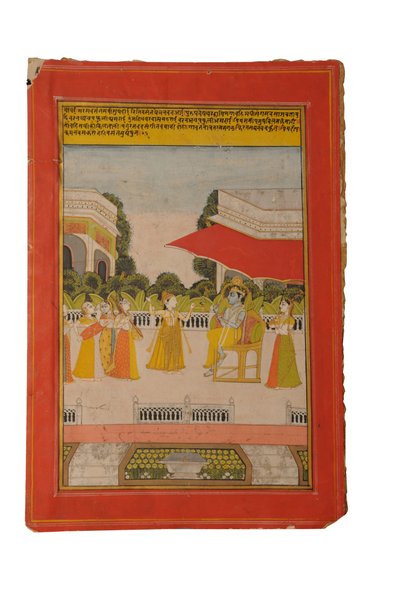 ラガマラ細密画 ラージャスターン州（ブンディ） 19世紀初頭 紙にガッシュ 作： Rajasthani School