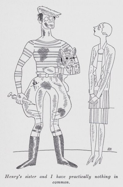 アニータ・ルース著「But Gentlemen Marry Brunettes」のイラスト（リトグラフ版 作： Ralph Barton