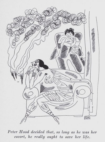 アニータ・ルース著「But Gentlemen Marry Brunettes」のイラスト（リトグラフ版 作： Ralph Barton