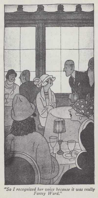 アニタ・ルースの「紳士は金髪がお好き」のイラスト（リトグラフ版 作： Ralph Barton