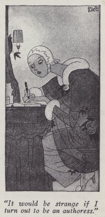 アニタ・ルースの「紳士は金髪がお好き」のイラスト（リトグラフ版 作： Ralph Barton