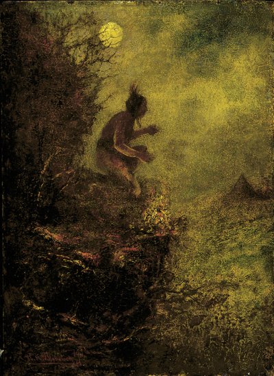 シグナルファイア、1885-1890。 作： Ralph Albert Blakelock