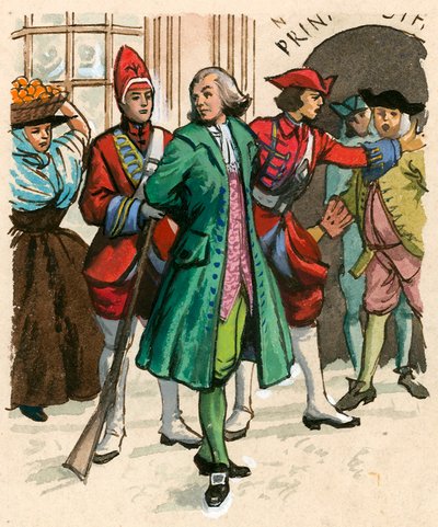 政府を攻撃した罪で刑務所に送られた編集者ジョン・ウィルクス 作： Ralph Bruce