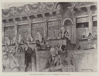 6月4日（日）セントポール大聖堂での陛下の裁判官 作： Ralph Cleaver