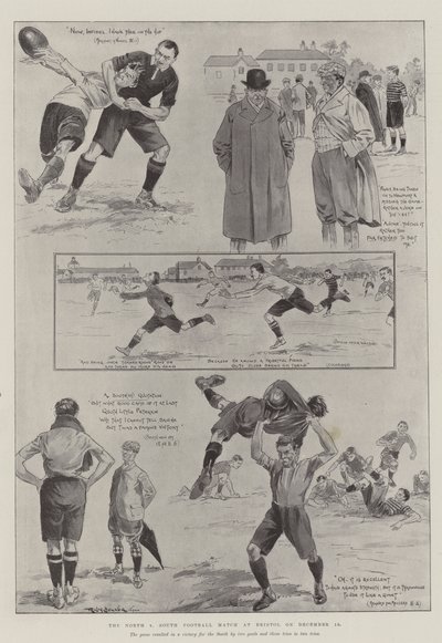12月15日、ブリストルでのノース対サウスサッカーの試合 作： Ralph Cleaver