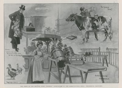 農業会館で行われた英国酪農家協会のショー（彫刻 作： Ralph Cleaver