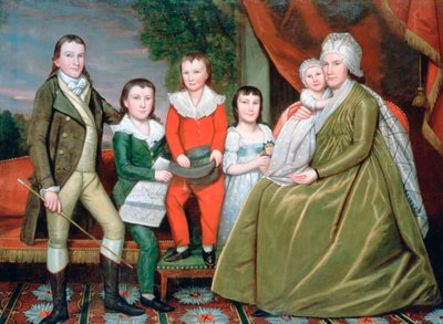 ノア・スミス夫人と子供たち、1798 作： Ralph Earl