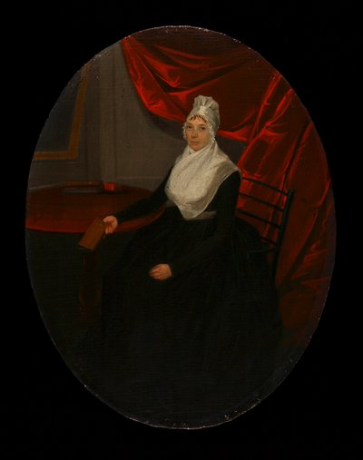 コネチカットの時計職人の妻の肖像。 1800年。 作： Ralph Earl