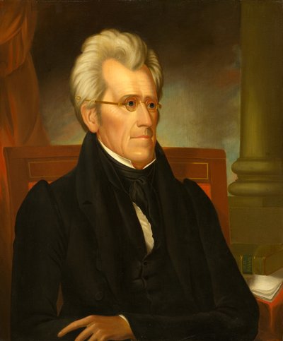 アンドリュー・ジャクソン (1767–1845), c.1830-32 (パネルに油彩) 作： Ralph Eleaser Whiteside Earl
