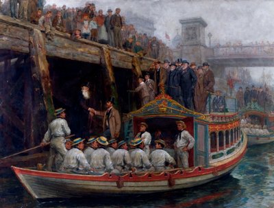 はしけの日、1891年 作： Ralph Hedley