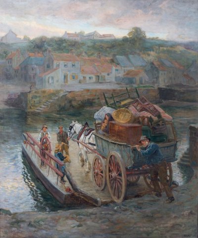 クロトンヒルトンフェリー、1912年 作： Ralph Hedley