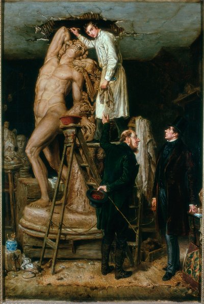 1881年の彼のスタジオでのジョングラハムラフ 作： Ralph Hedley