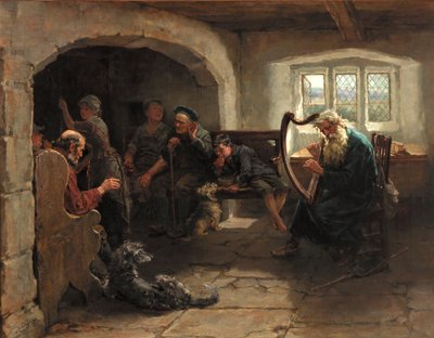 「最後のミンストレル」のレイ、1890 作： Ralph Hedley