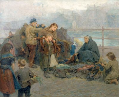 Paddy&39;s Clothes Market、サンドゲート、1898 作： Ralph Hedley