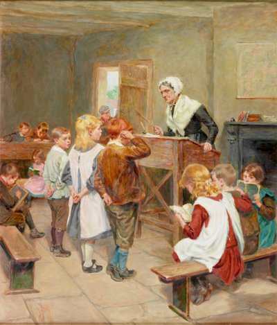 村の学校、1912 作： Ralph Hedley