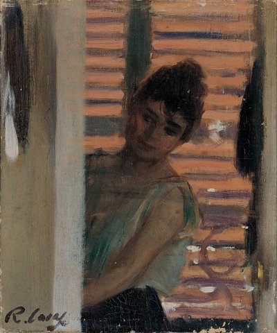 盲人に対する女性 作： Ramón Casas