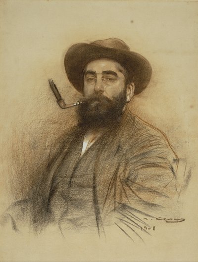 自画像 作： Ramón Casas
